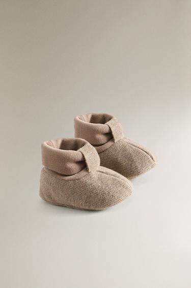 FABRIC BOOTIES — Brown 2