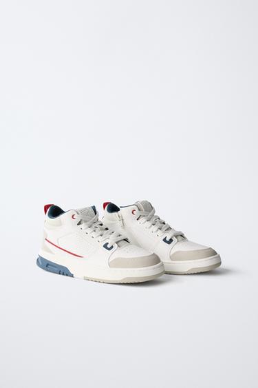 HIGH-TOP SNEAKERS WITH PIECES - Multicoloured by Zara - Image 1
