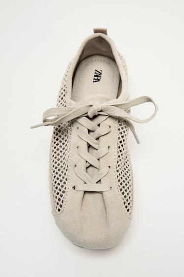 ATLETE RRJETË ME DORËZ - E bardhë e papërpunuar nga Zara