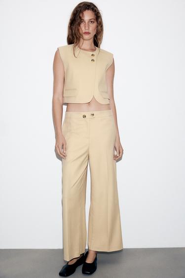CHALECO BOTONES - Beige de Zara