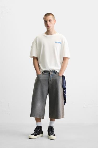 COMBINED PRINT T-SHIRT - Oyster-white by Zara - Image 0