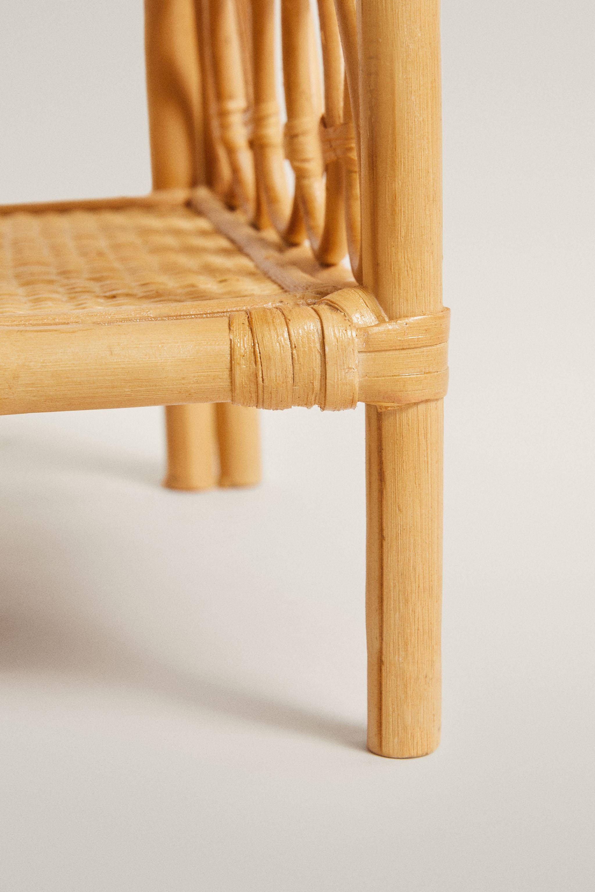 RATTAN BEDSIDE TABLE