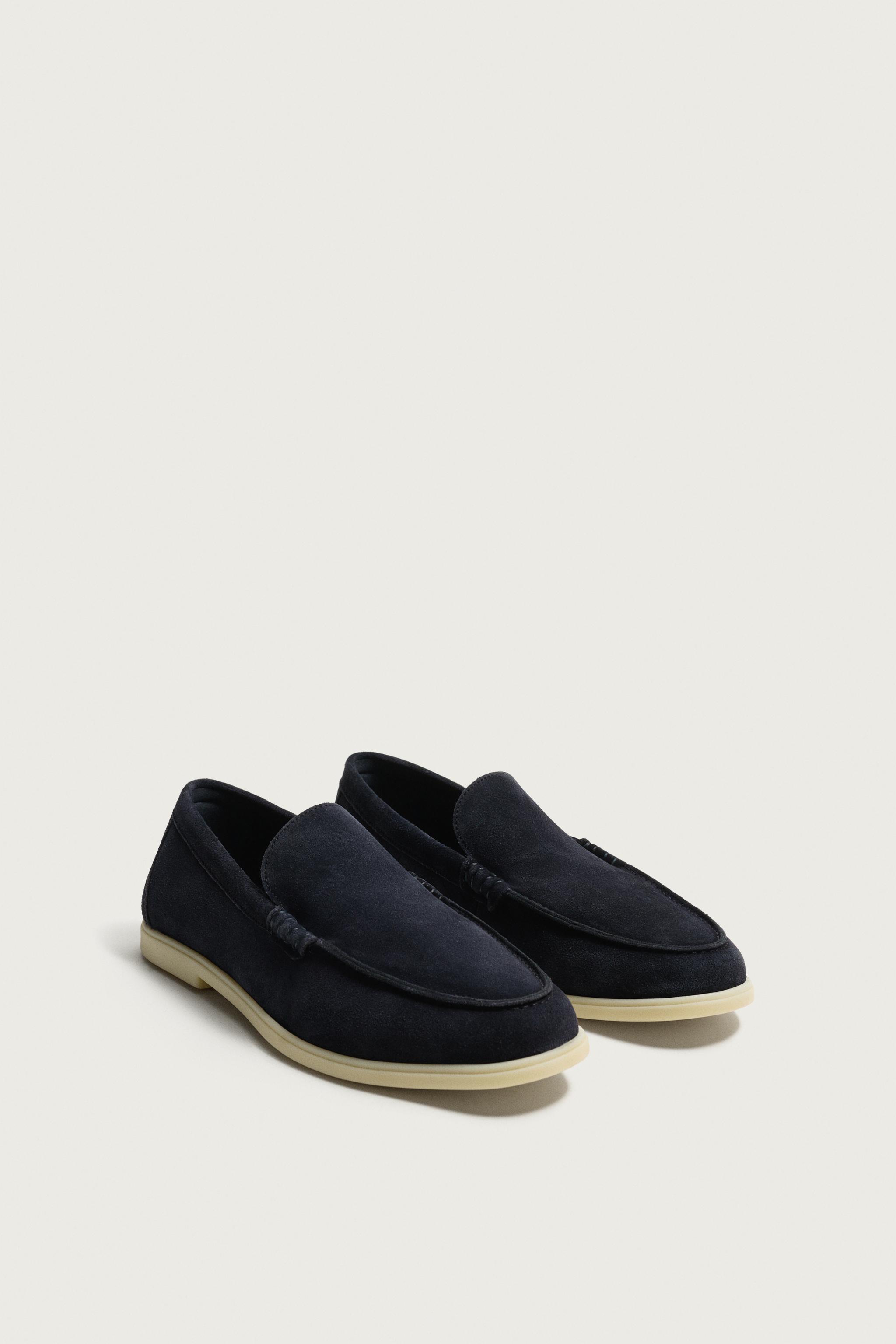 CASUAL LEATHER LOAFERS — Blue