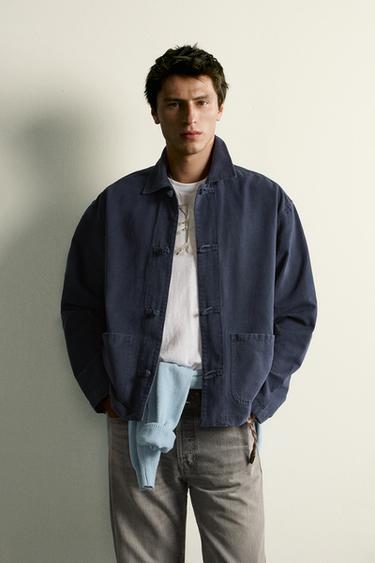 SOBRECAMISA REGULAR FIT ALAMARES NUDO - Marino de Zara