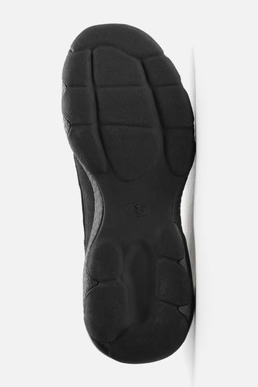 MONOCHROME LEATHER TRAINERS - Black by Zara - Image 3