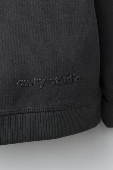 PLAIN INTERLOCK SWEATSHIRT - Dark anthracite by Zara - Image 3