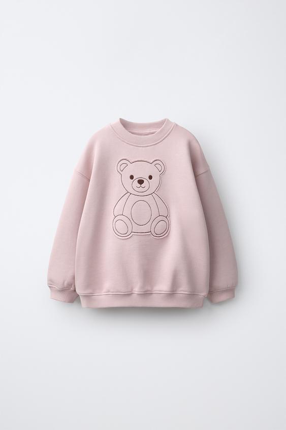BEAR PATCH SWEATSHIRT - Pink by Zara - Image 0