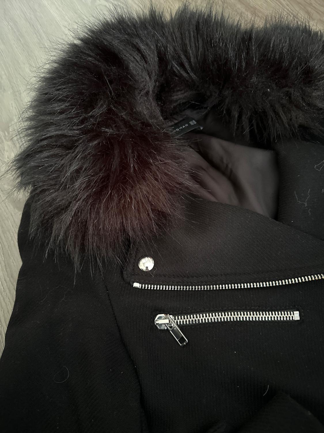 CONTRASTING BIKER COAT - Image 4