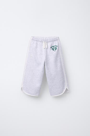 PANTALÓN VIVOS BORDADO SPORTY - Gris vigoré de Zara