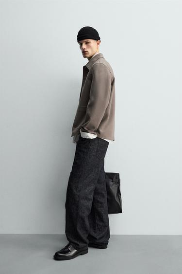RELAXED FIT OVERSHIRT WITH POCKETS - Mink by Zara - Image 3