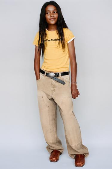SLOGAN T-SHIRT - Yellow by Zara