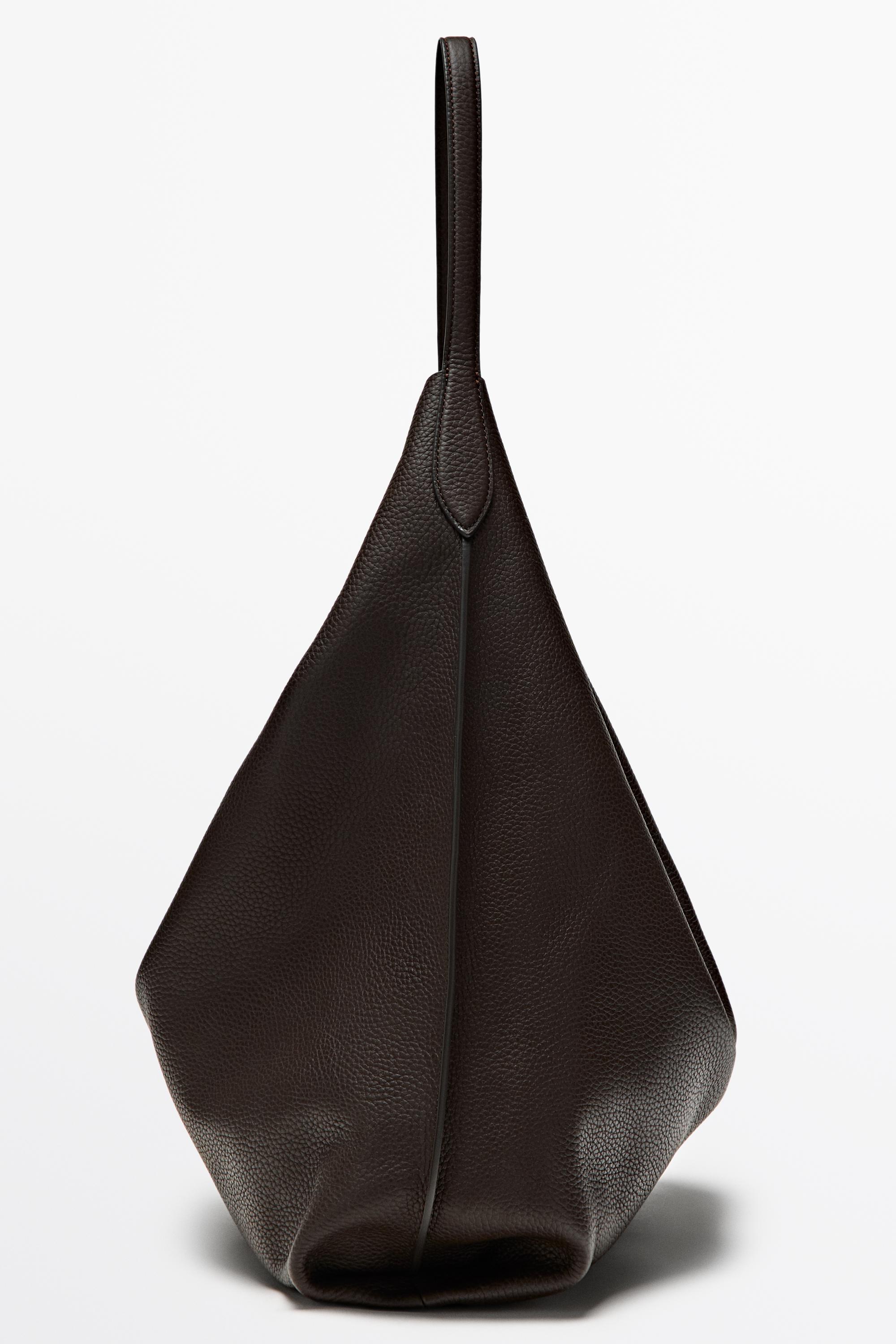 Sac porté épaule en cuir nappa