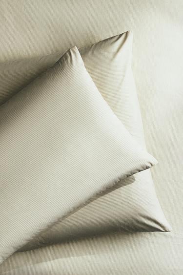 STRIPE PRINT PILLOWCASE - White by Zara - Image 5