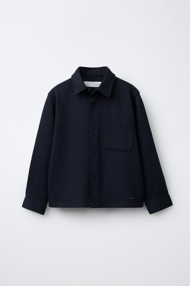 COMFORT OVERSHIRT - Navy blue by Zara