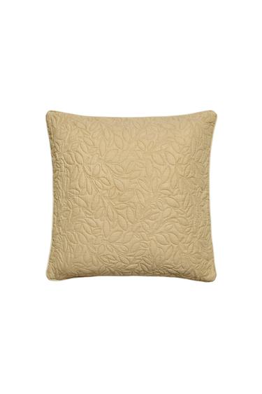 CAPA DE ALMOFADA DE EDREDOM DE MICROFIBRA COM FOLHAS - Bege da Zara