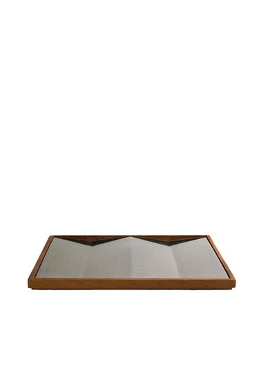 OAK AND STEEL DUMBBELL STAND - Brown by Zara