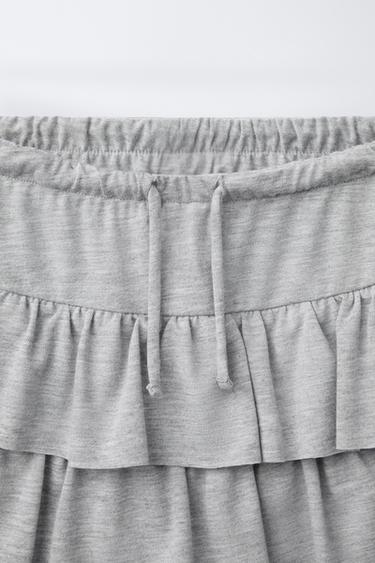 RUFFLED BERMUDA SKORT - Grey marl by Zara - Image 2