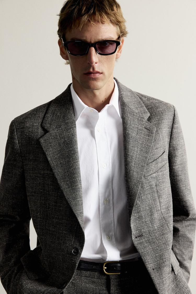 SAKO DE TRAJE DE LANA Y LINO AARON LEVINE X ZARA 7