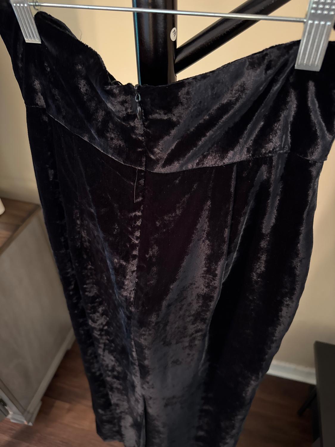 LONG VELVET SKIRT - Image 3