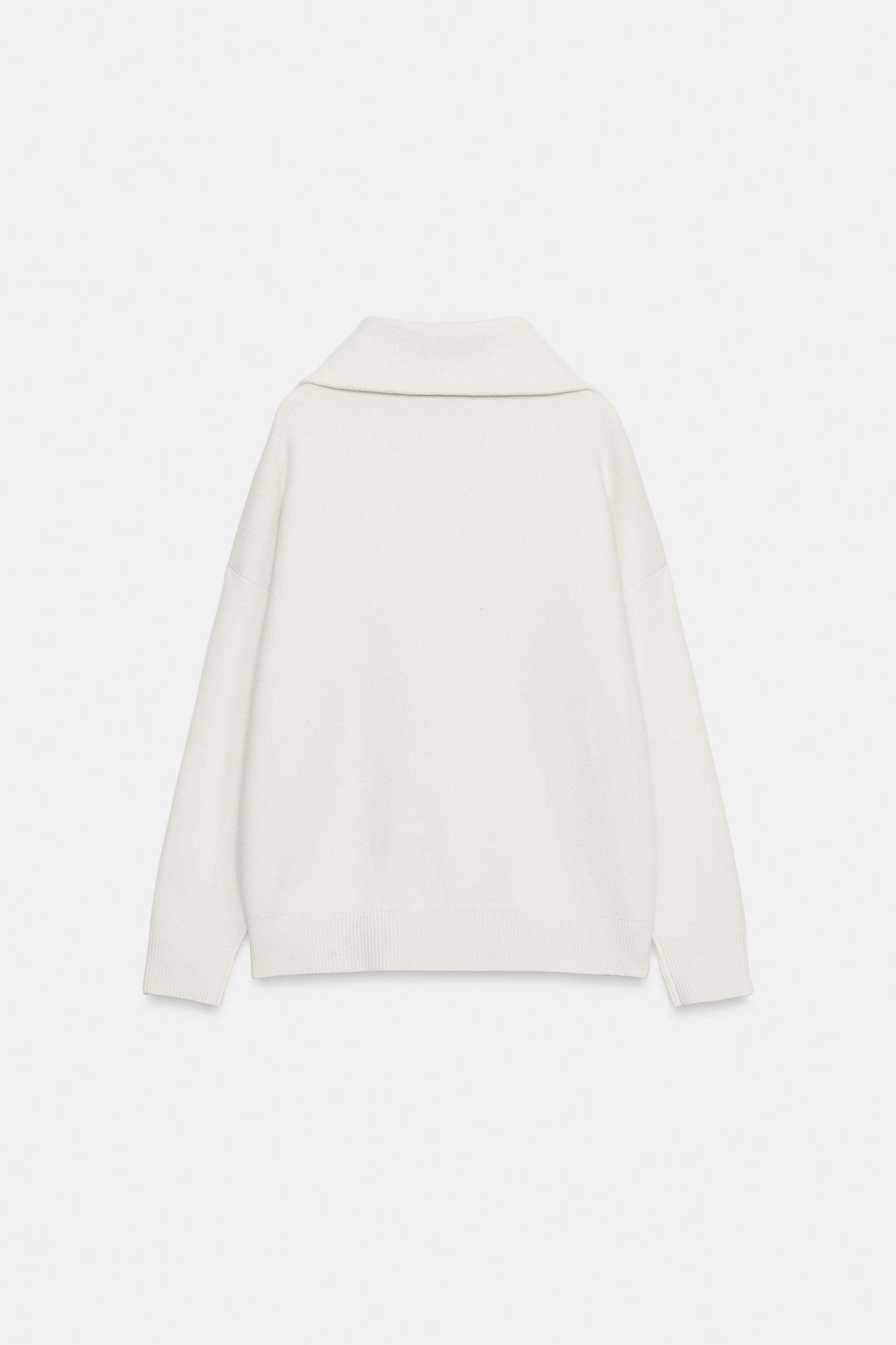 96% WOOL OVERSIZED MOCK NECK SWEATER