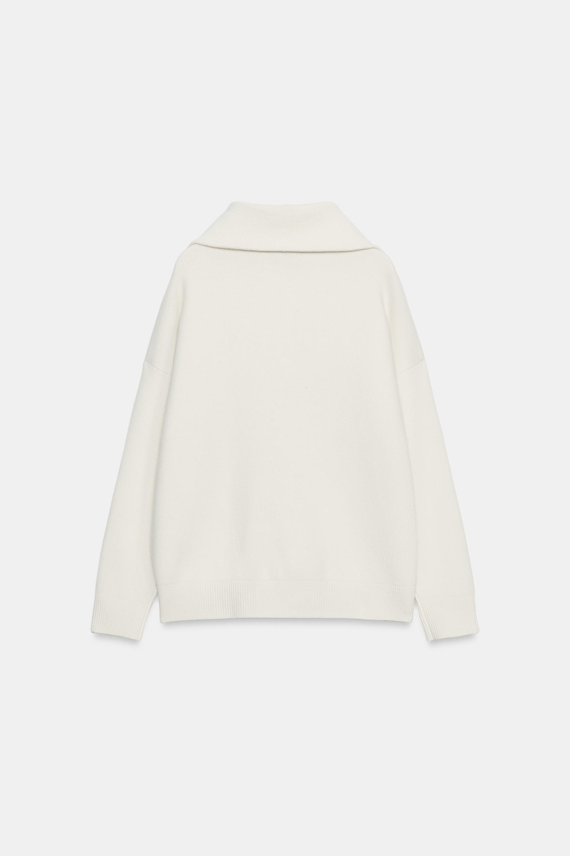96% WOOL OVERSIZED MOCK NECK SWEATER thumbnail 7