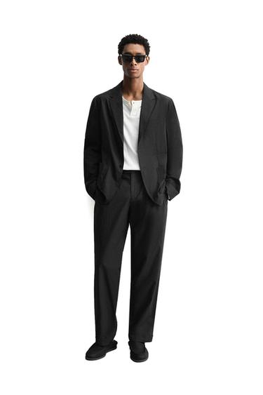 POPLIN SUIT BLAZER - Charcoal by Zara