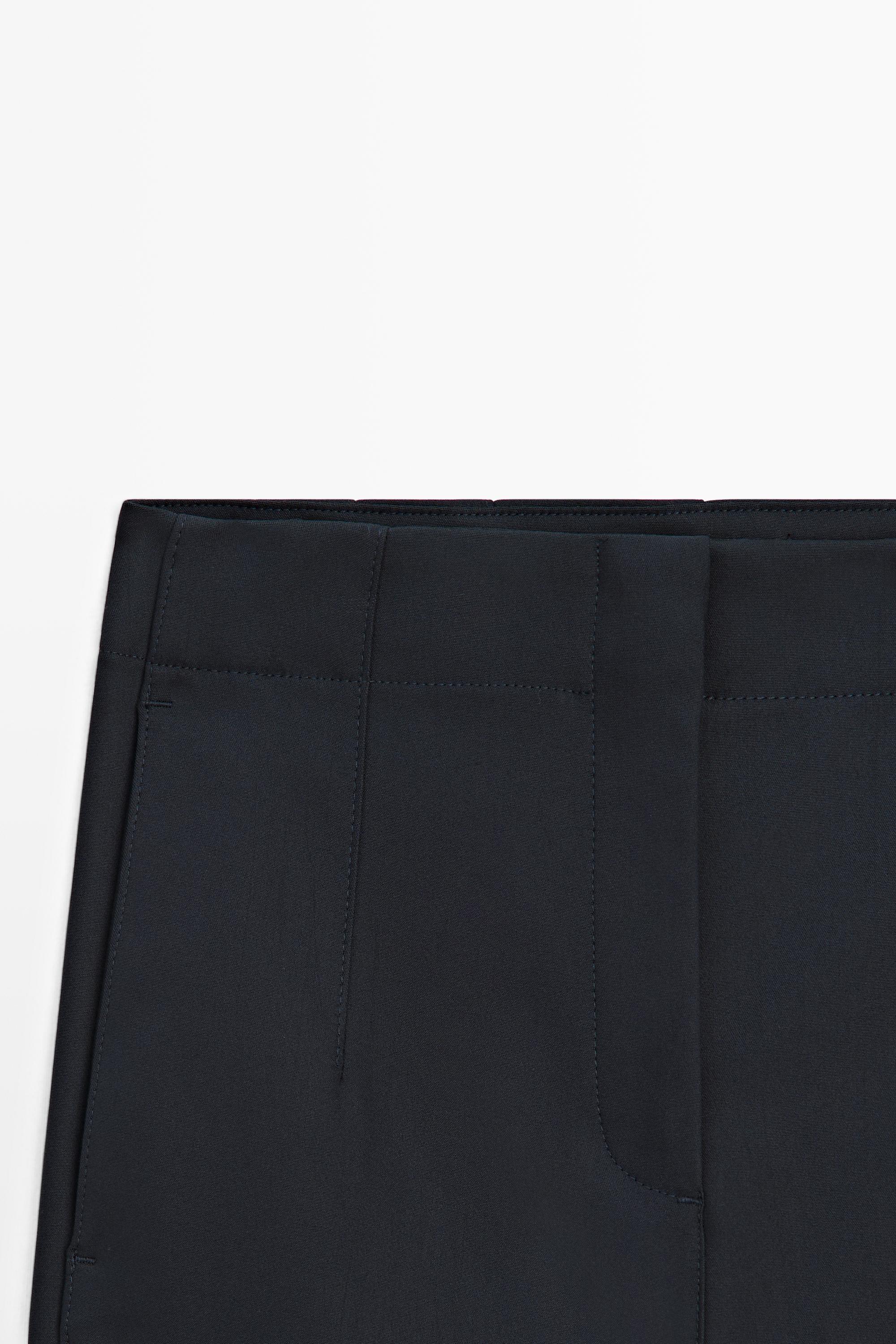 Technical cotton blend trousers