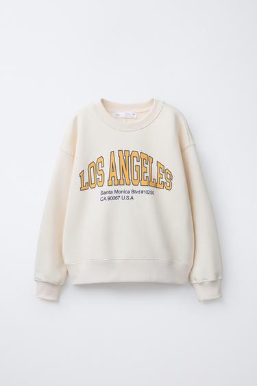 Zara PRINTED JOGGING SWEATSHIRT - Sand