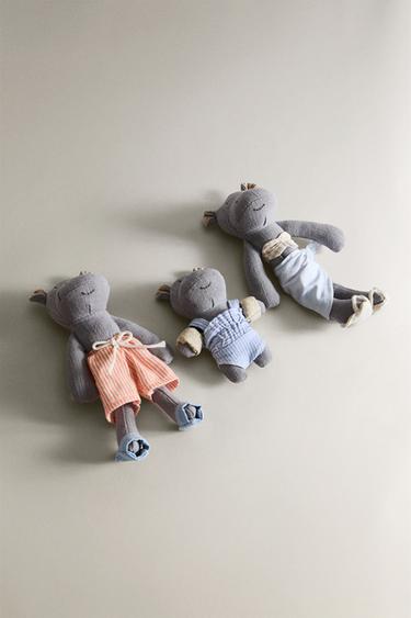 ENSEMBLE PELUCHES ENFANT FAMILLE HIPPOPOTAMES (LOT DE 3) - Multicolore de Zara - Image 1