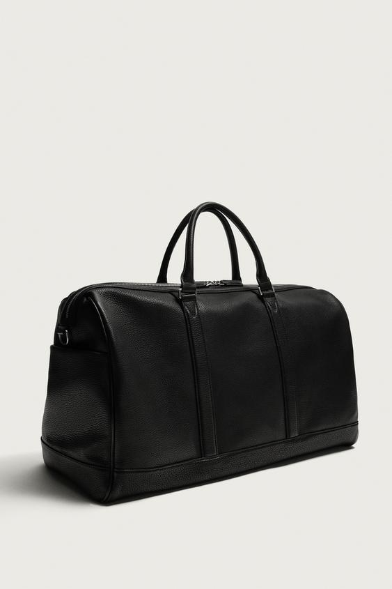 SAC DE VOYAGE CUIR - Noir de Zara - Image 5