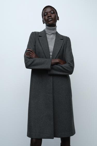 SOFT BUTTON COAT - Grey marl by Zara