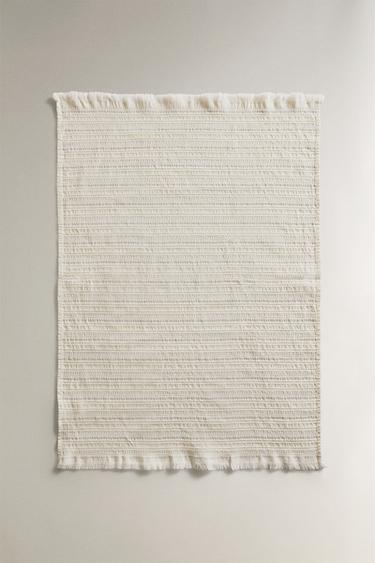 WAFFLE-KNIT TEA TOWEL - Blue by Zara - Image 1