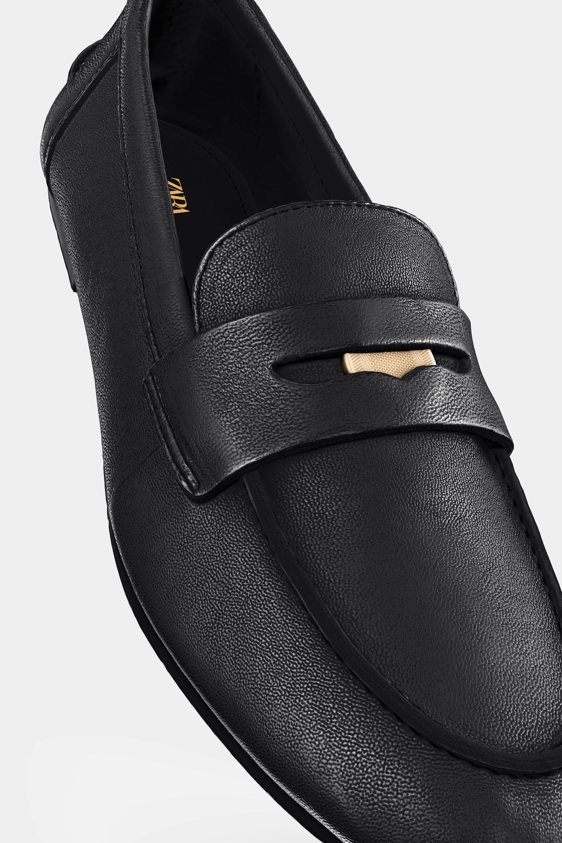 LEATHER LOAFERS - Black | ZARA United States