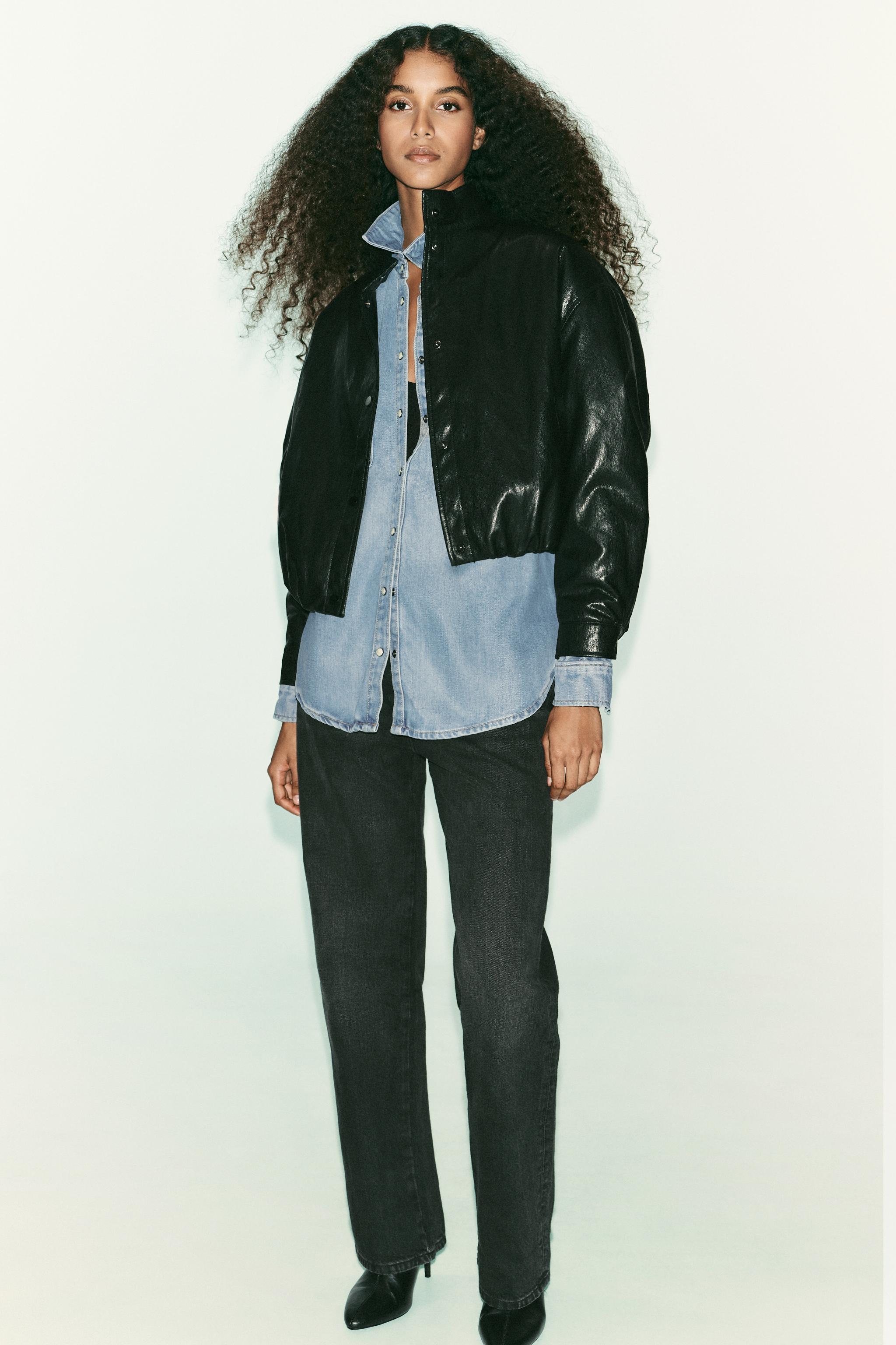 ZARA ショートキルティングフェイクレザージャケット　L ZARA ショートキルティングフェイクレザージャケット S - メルカリ