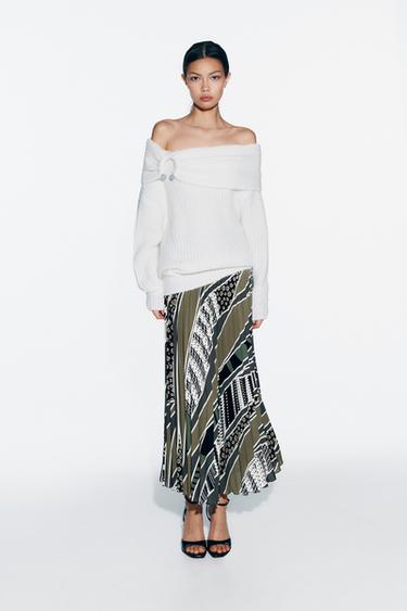 MAVJLANUVCHAN KREP BLUZKA - Rang-barang tusli Zara tomonidan - Tasvir 0