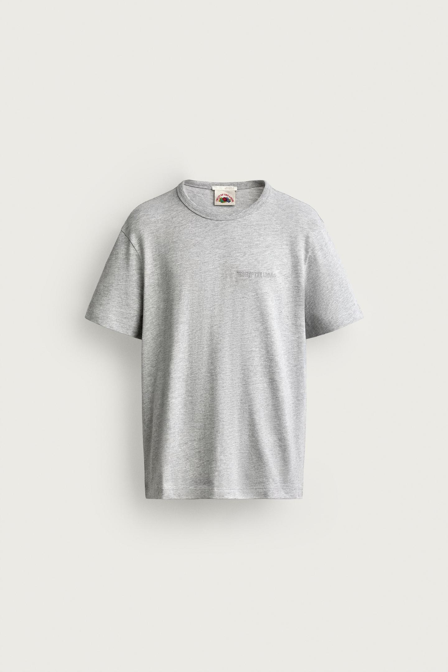 Мужские футболки Zara Fruit OF the Loom™ Embroidered 2-PACK, цвет: Белый — фото 11