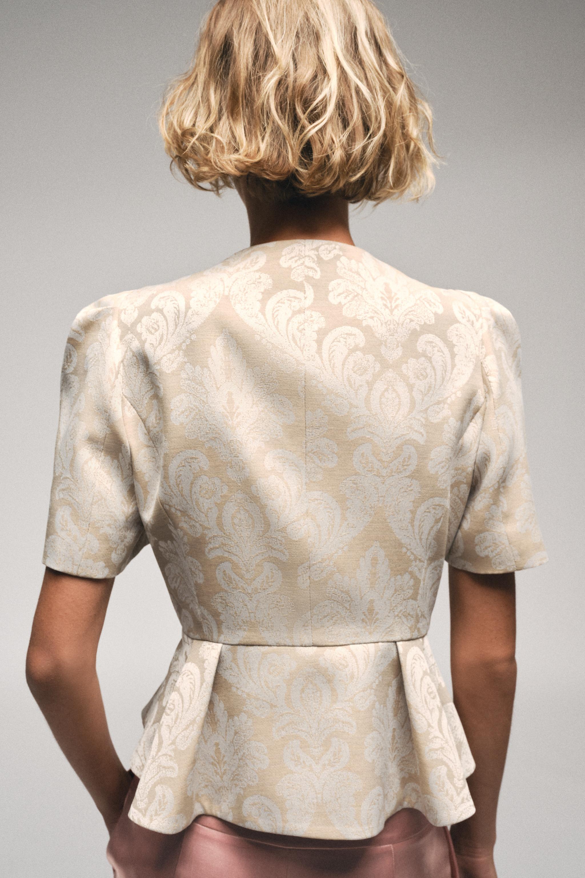 BLAZER PEPLUM JACQUARD