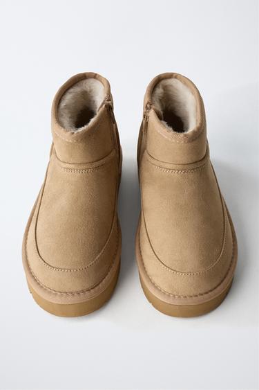 LINED ANKLE BOOTS - Brown by Zara - Image 3
