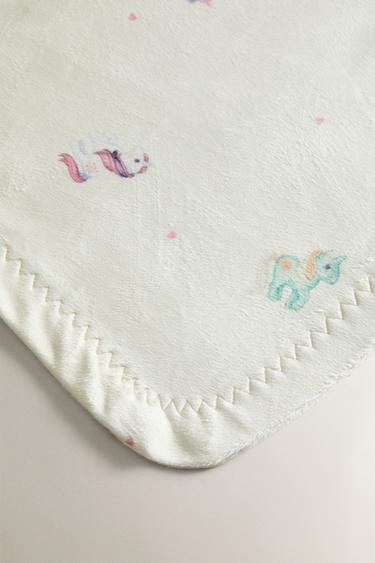 MY LITTLE PONY© PRINT FLEECE BABY BLANKET - Ecru by Zara - Image 1