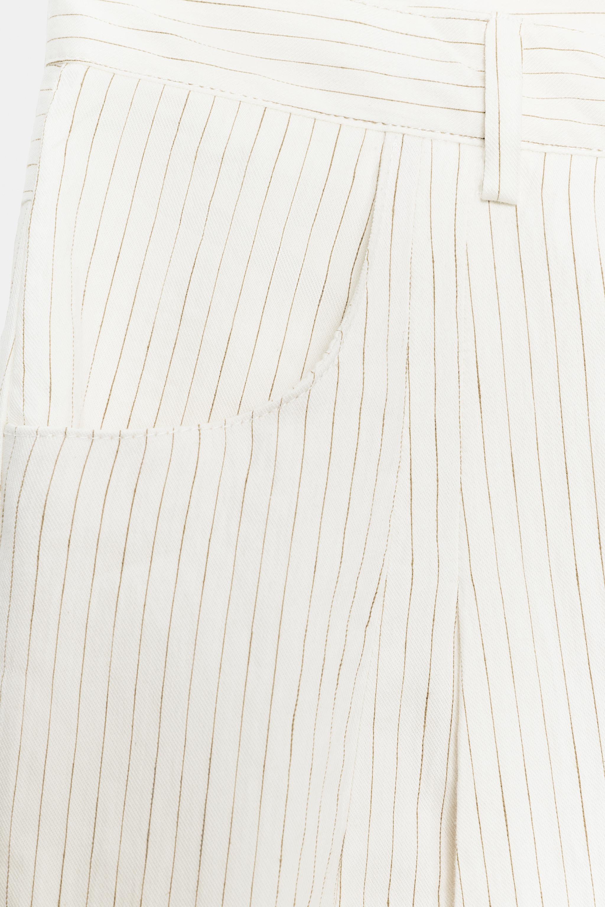 ZW COLLECTION STRIPED BARREL PANTS