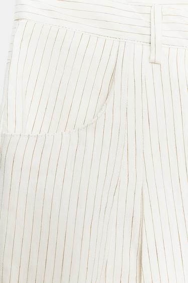 PANTALON BARREL À RAYURES COLLECTION ZW - rayures de Zara - Image 5