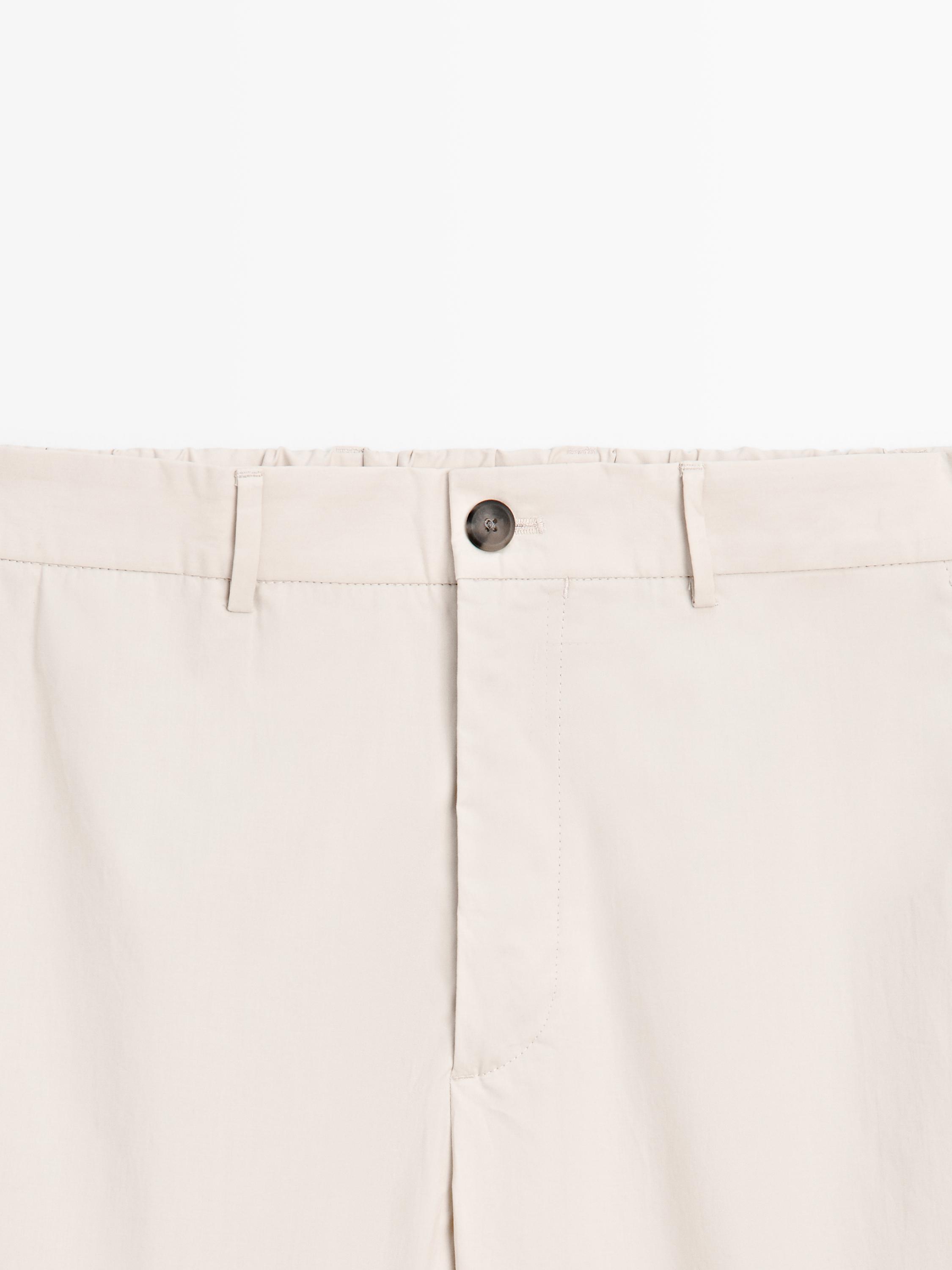 Jogger fit poplin trousers