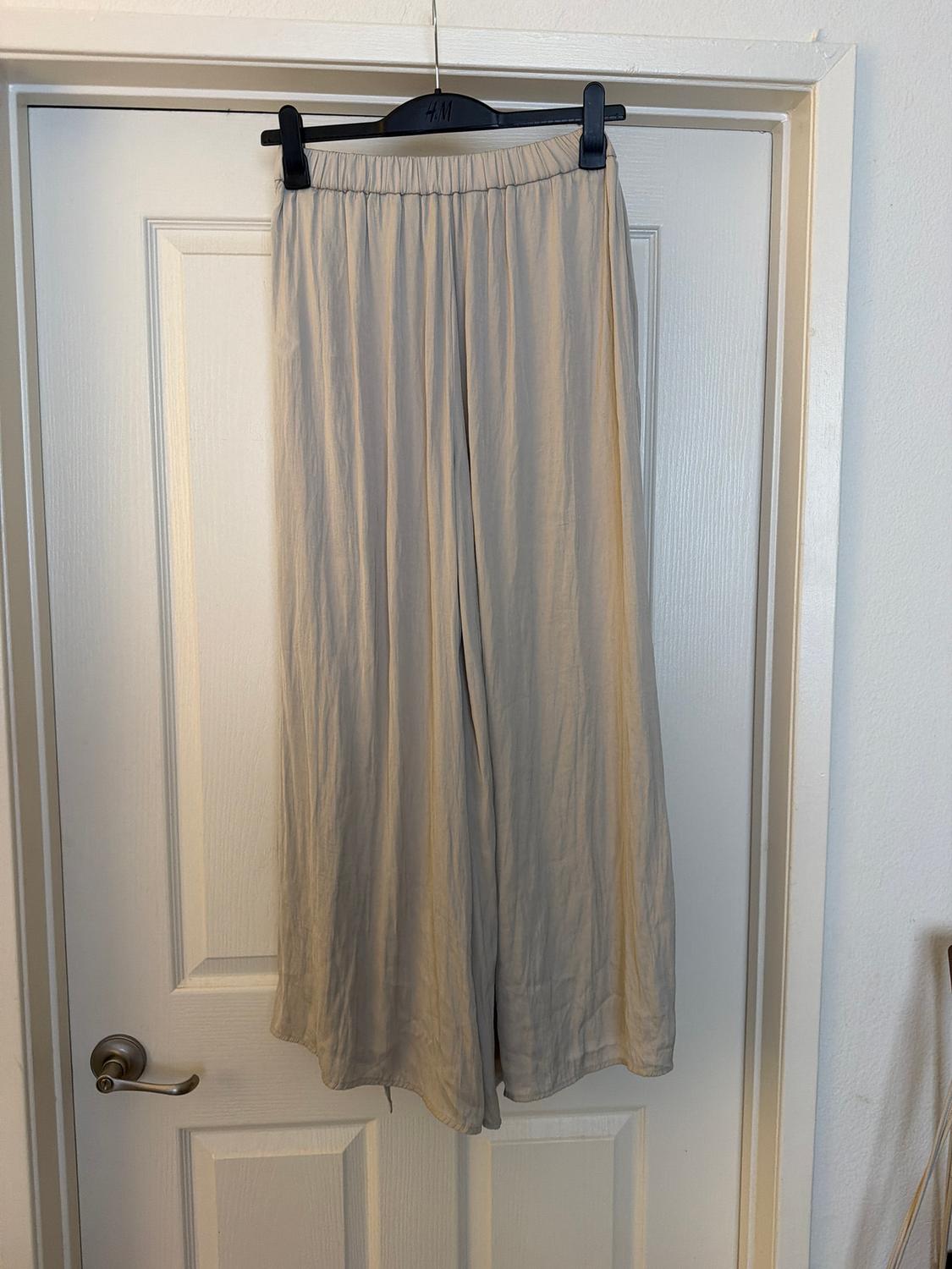 SATIN EFFECT WRAP FRONT PANTS - Image 2