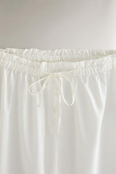 EMBROIDERED CHRISTMAS BOTTOMS - Ecru by Zara - Image 1