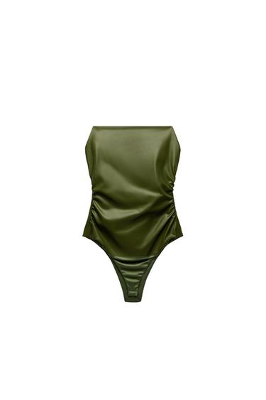 FAUX LEATHER BODYSUIT