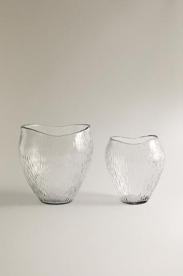 IRREGULAR GLASS VASE - Transparent by Zara