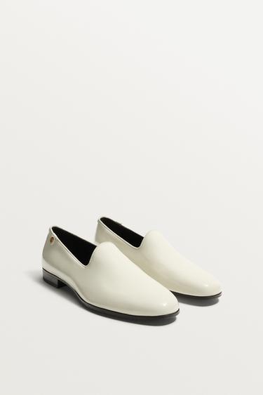 WILLY CHAVARRIA X ZARA PATENT LEATHER LOAFERS - Ecru White by Zara