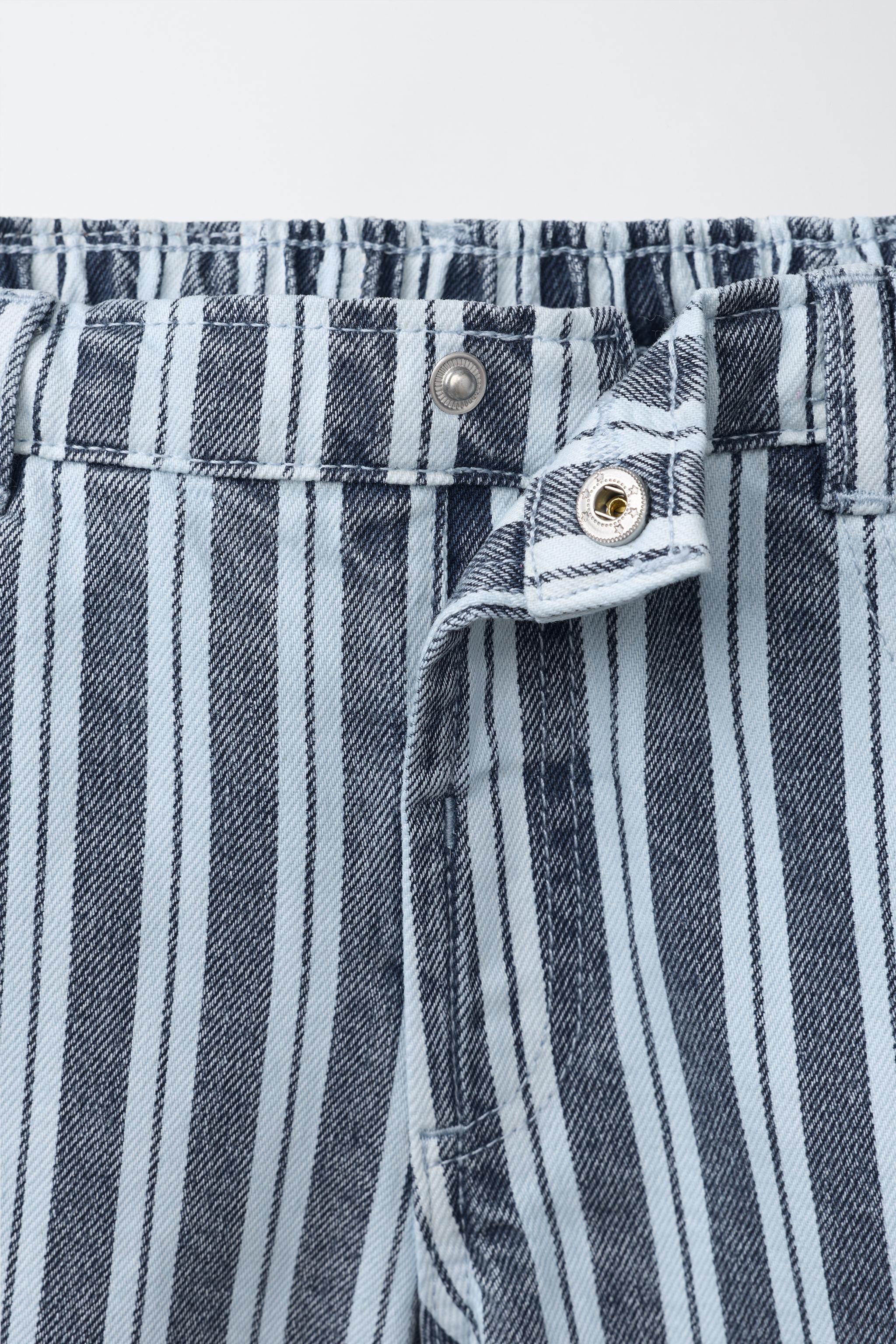Детские джинсы Zara STRIPED BAGGY JEANS — фото 4