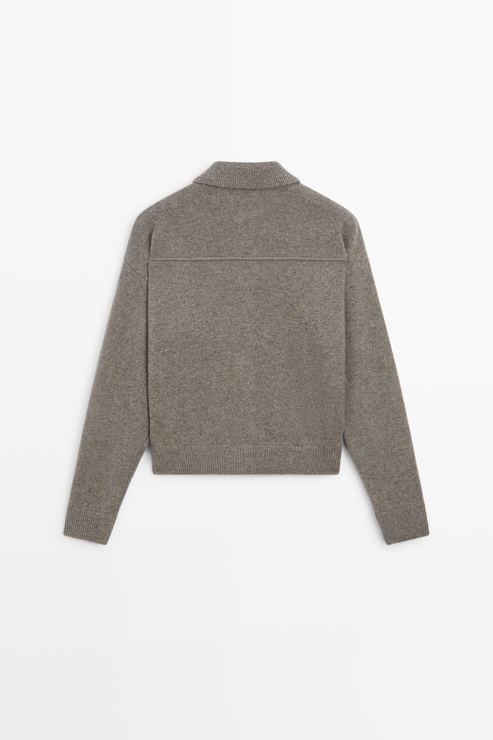Cardigan en maille mélangée de laine, détail poches