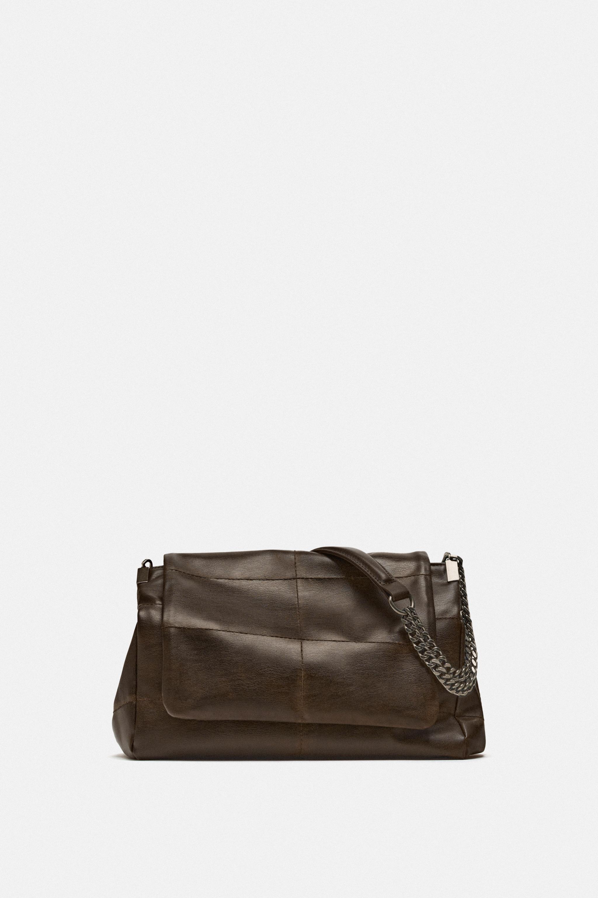 Sac noir matelassé zara hot sale